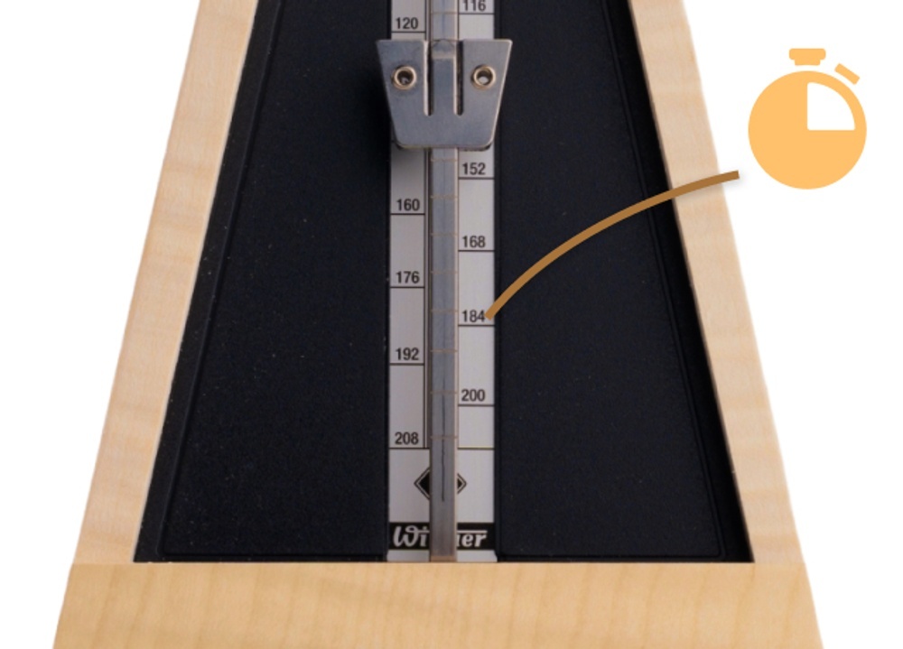 The Prestige Flamed Maple Metronome | Pianote